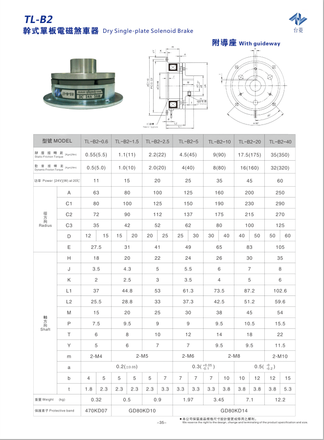 單片電磁制動(dòng)器型號(hào)參數(shù)